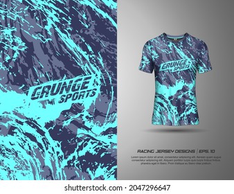 Grunge T-shirt designs sports texture abstract background for extreme jersey team, racing, cycling, football, gaming and sport livery.