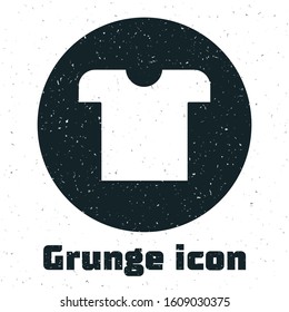 Grunge T-shirt icon isolated on white background.  Vector Illustration