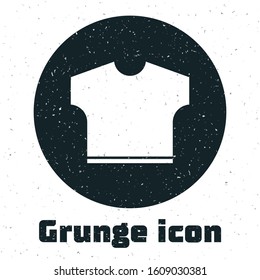 Grunge T-shirt icon isolated on white background.  Vector Illustration