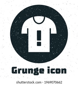 Grunge T-shirt protest icon isolated on white background. Monochrome vintage drawing. Vector