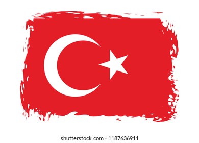 Grunge Turkey flag.flag of Turkey,banner vector illustration. Vector illustration eps10.