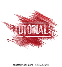 Grunge tutorial emblem, label, badge, logo. grunge stamp