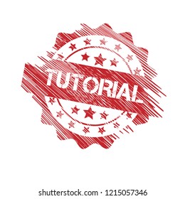 Grunge tutorial emblem, label, badge, logo. grunge stamp