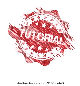Grunge tutorial emblem, label, badge, logo. grunge stamp