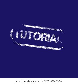 Grunge tutorial emblem, label, badge, logo. grunge stamp