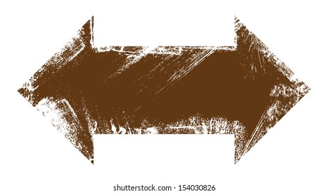 Grunge Two Way Arrow Vector