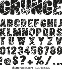 grunge type - clip art illustration