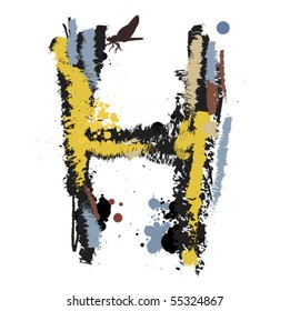 grunge type h