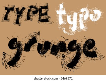 grunge typo
