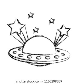 grunge ufo universe object and shoothing stars