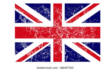Grunge UK flag vector art
