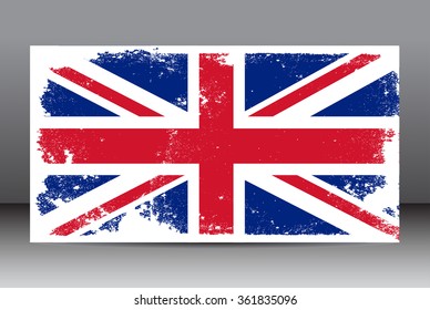Grunge UK flag.British flag with grunge texture.
