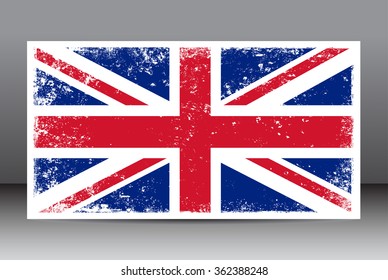 Grunge UK flag.British flag with grunge texture.