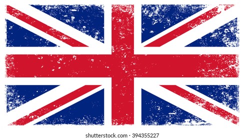Grunge UK flag.British flag with grunge texture.