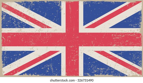 British Uk Flag Grunge Vector Stock Vector (Royalty Free) 114401059