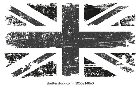 Grunge UK Flag.Vector British Flag.