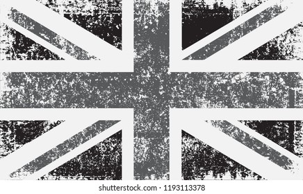 Grunge UK flag.Vector British flag.
