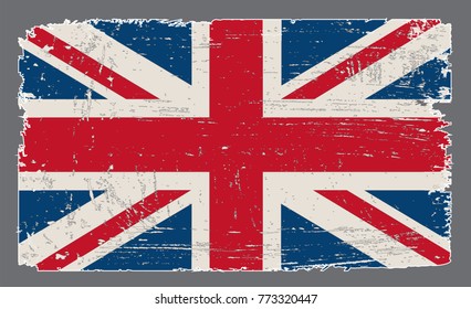 Grunge UK flag.Vintage British flag.