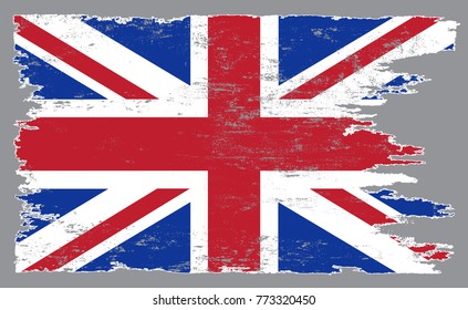 Grunge UK flag.Vintage British flag.