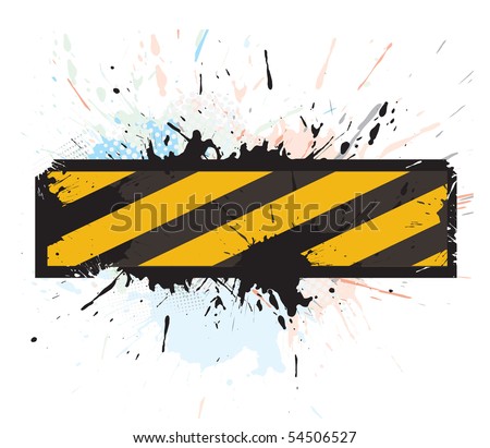 grunge under construction for internet web page, vector illustration
