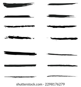 Grunge underlines stroke hand drawn vector eps 10