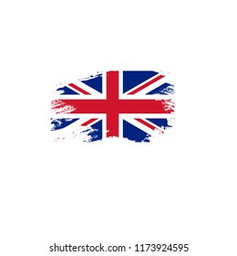 Grunge United Kingdom flag. British flag. vector illustration