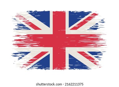 Grunge United Kingdom flag.Distressed flag of UK.