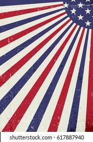 Grunge United States of America flag. Abstract American patriotic background. Vector grunge illustration