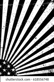 Grunge United States of America flag. Abstract American patriotic background. Vector grunge illustration, A4 format