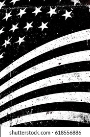 693 Black white distressed american flag Images, Stock Photos & Vectors ...