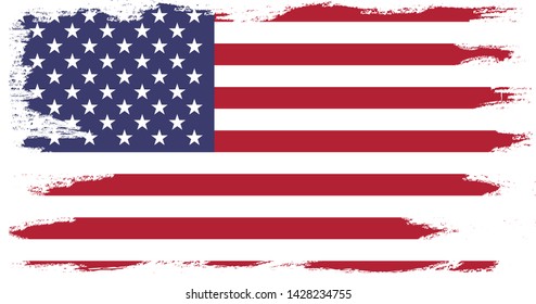 Grunge United States of America Flag.vector EPS.10