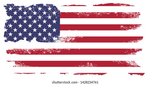 Grunge United States of America Flag.vector EPS.10