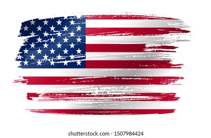 Grunge United States of America Flag.Vector USA Flag.