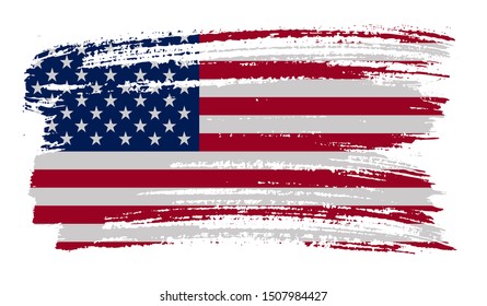 Grunge United States of America Flag.Vector USA Flag.