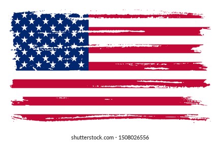 Grunge United States flag background