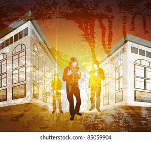 Grunge urban background