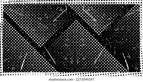  Grunge urban background. Grunge frame with distorted heart shapes. Defect error vector shape. Glitched frame Distressed dirty design element for print, template, brochure, social media.