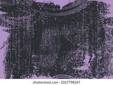 Grunge urban background. Overlay splattered textured banner. Vector shape with a halftone dots. Distressed dirty design element for print, template, brochure, social media