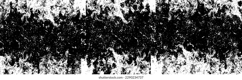 Grunge urban background. Overlay splattered textured banner. Vector shape with a halftone dots. Distressed dirty design element for print, template, brochure, social media