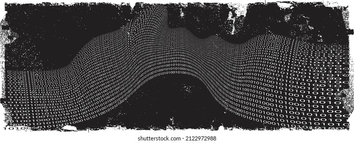 Grunge urban background texture. Vector. Textured banner . Futuristic digital background. Grungy effect . Abstract,splattered , dirty,cyber punk poster for your design. 
