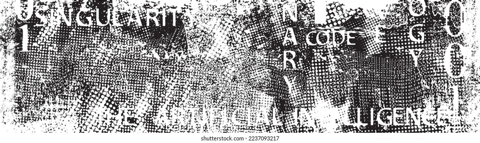 Grunge urbane Hintergrundstruktur. Vektorgrafik. Texturierte Banner . Futuristischer digitaler Hintergrund. Grauer Effekt. Abstraktes, platziertes, schmutziges, Cyber-Punk-Poster für Ihr Design. 