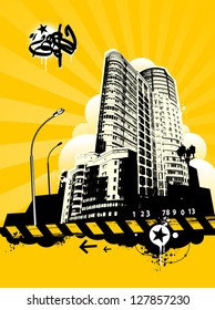 Grunge urban background. Vector illustration.
