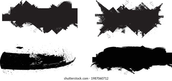 Grunge urban background. Vector. Textured banner . Overlay distress shape . Simply place texture over any object to create grungy effect . Abstract,splattered , dirty,poster for your design. 