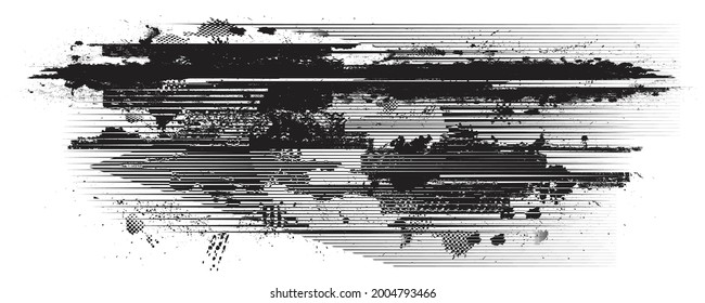 Grunge urban background. Vector. Textured banner . Overlay distress shape . Simply place texture over any object to create grungy effect . Abstract,splattered , dirty,poster for your design. 