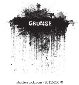 Grunge urban background. Vector. Textured banner . Overlay distress shape . Simply place texture over any object to create grungy effect . Abstract,splattered , dirty,poster for your design. 