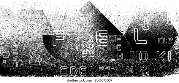 Grunge urban background. Vector. Textured banner . Futuristic digital background. Grungy effect . Abstract,splattered , dirty,cyber punk poster for your design. 