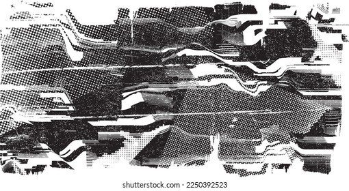 Grunge urban background. Vector. Textured banner . Futuristic digital background. Grungy effect . Abstract,splattered , dirty,cyber punk poster for your design. 