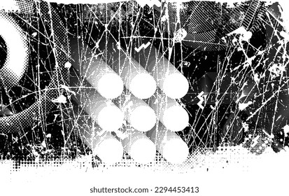 Grunge urban background. Vector. Textured banner . Futuristic digital background. Grungy effect . Abstract,splattered , dirty,cyber punk poster for your design. 