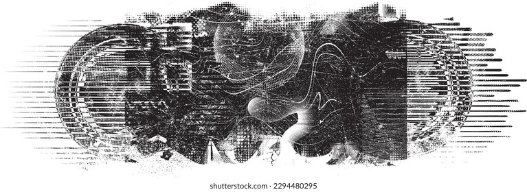 Grunge urban background. Vector. Textured banner . Futuristic digital background. Grungy effect . Abstract,splattered , dirty,cyber punk poster for your design. 