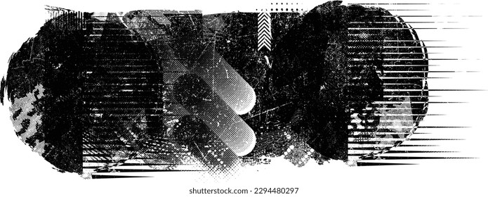 Grunge urban background. Vector. Textured banner . Futuristic digital background. Grungy effect . Abstract,splattered , dirty,cyber punk poster for your design. 